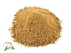 a pile of brown powder on a white background