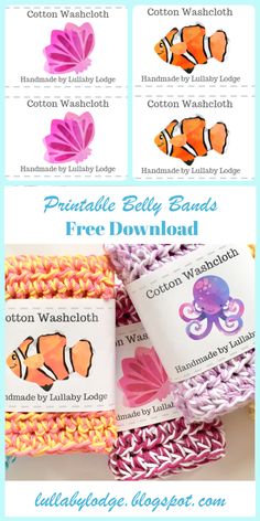 the instructions for how to crochet an octopus, clown fish and seahorse bracelets