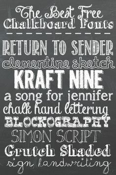 the best free chalkboard fonts from around the web