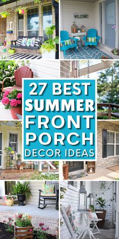 Looking for inspiration to spruce up your summer front porch? Check out these amazing summer front porch decor ideas! From colorful summer wreaths to cute summer signs, there’s something for everyone. Make your home stand out with these simple but stunning summer porch decor ideas. From summer beach decor to farmhouse summer decor, you’ll find every style. Get inspired and make your summer front porch decorations the envy of the neighborhood! Summer Porch Decor Front Entry, Summer House Decor Ideas, Front Porch Decor Modern, Diy Small Front Porch, Small Spaces Organization Ideas, Front Porch Decorating Ideas Summer, Front Porch Furniture Ideas, Modern Summer House, Small Front Porch Decorating Ideas