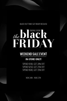 the black friday sale event is on