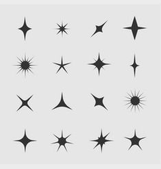 black and white stars are arranged in the shape of an abstract pattern on a gray background