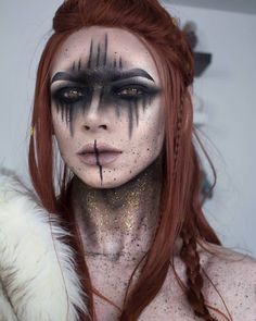 Viking Makeup, Ghost Makeup, Make Up Diy, Makeup Zombie, Fantasy Make-up, Halloweenský Makeup, Halloween Make-up Looks, Makeup Dark, Creepy Halloween Makeup