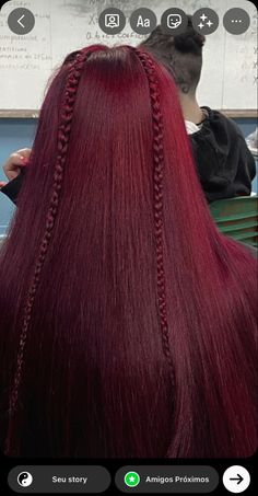 Candy Red Hair, Shiny Red Hair, Dye Hairstyles, Pelo Color Borgoña, Wine Hair Color, Red Hair Inspiration, Red Dye