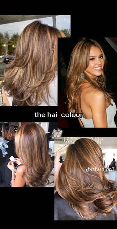 Hair Colour Ideas For Light Brown Hair, Hair Color Ideas For Autumn Skin, No Bleach Balayage Brown Hair, Jenifer Aniston Hair Colour, Brown Hair Deminsion, Brunette With Full Highlights, Best Hair Color For Grey Eyes, 90s Hair Color Highlights, Wavy Brunette Hair With Highlights