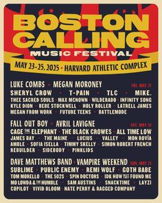 the boston calling music festival poster