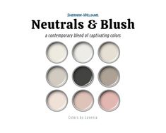 the cover of neutrals and blush by sheryln williams, featuring six different shades of