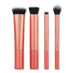 Face Base Makeup, Makeup Contouring, Essential Makeup Brushes, Real Techniques Brushes, Foundation Contouring, Makeup Blending, Face Base, Base Makeup, Makeup Brush Kit