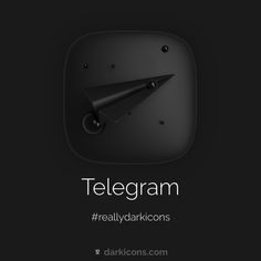 a black square clock with the words telepgramn on it's face