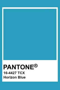 pantone's horizon blue color is shown with the text, horizon tcx horizon blue