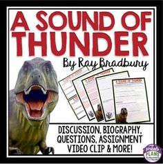 a sound of thunder by ray bradbury with an image of a t - rex