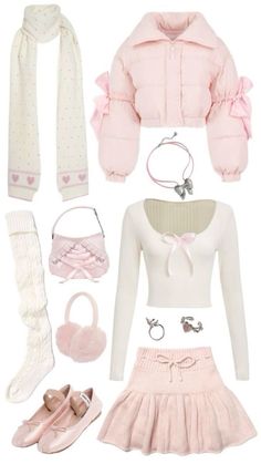 Outfits For Awards Ceremony School, Light Color Outfits, Pink Therapy, Kawaii Clothes Outfits, Sanrio Outfits, Coquette Outfits, Kawaii Outfit Ideas