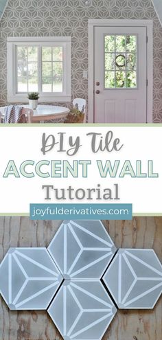 the diy tile accent wall is easy to make