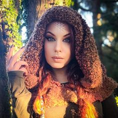 "Mossy Hood, Viking Hood, Norse Hood, Autumn Witch Hood, Handwoven Hood, Big Hood, Celtic Hood, Witch Hood, Viking Capelet, Viking Wedding Today we bring you \"The Norns Mossy Hood \" our second garment by \"The Web of Wyrd Collection\" inspired by the Norns, the spinners of destiny. The Web of Wyrd is a metaphor for fate and destiny derived from women's spinning. As the individual fibers turn round the spindle, or are woven together as the warp and the woof, by the Norns at the foot of Yggdrasi Norse Witch, Web Of Wyrd, Fate And Destiny, The Norns, Viking Hood, The Spinners, Celtic Nations, Autumn Witch, Viking Wedding