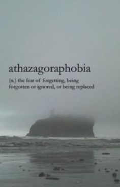 a book cover with an image of a rock in the ocean and text that reads, athazagorpphobiaia