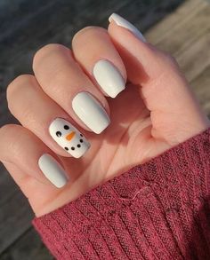 Snowman Nail, Purple Nail