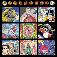 the cover art for pearl jam's album, featuring images of people and their brain