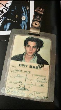 an id badge with a photo of a young man on it and two other pictures