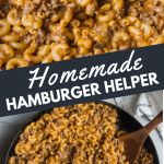 a collage of photos with the words homemade hamburger helper in front of them