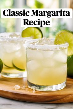 the classic margarita recipe is ready to be served