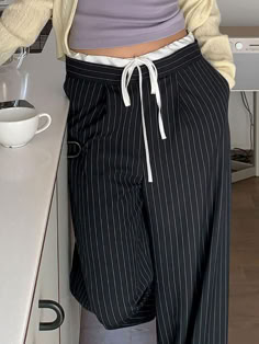 ⚡Buy 2024 Patchwork Stripe Contrast Color Wide Leg Pants Blue M under $36.00 in Pants at AnotherChill.com Online. Style: Casual/Street. Fabric Content: Polyester, Spandex, .... Fit Type: Loose Fit. ✓2024 S/S OUTFITS. Check reviews and buy Patchwork Stripe Contrast Color Wide Leg Pants today. Black Striped Pants Outfit, Color Wide Leg Pants, Stripe Pants Outfit, Baggy Dresses, Wide Leg Pants Outfit, Good Fits, Best Pants, Summer Pants Outfits, Digital Wardrobe