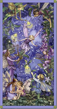 a painting of many different kinds of fairy