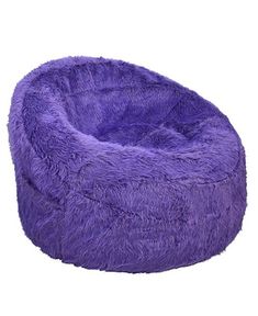 a large purple dog bed on a white background