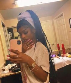 Faux Locs Hairstyles Headwrap, Scarf Around Braids, Headwrap Box Braids, Scarf Styles For Braids, Hair Scarf Styles Black Women Braids, How To Style Faux Locs Hairstyles With Scarf, Braid Hairstyles With Scarf, Scarf Hairstyles With Locs, Braided Hairstyles With Scarf