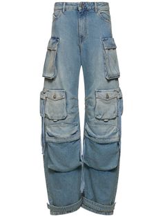 Lvr exclusive fern wide cargo jeans - The Attico - Women  | Luisaviaroma The Attico, Cargo Jeans, Flat Espadrilles, Swim Accessories, Shearling Jacket, Ski Wear, Low Waist, Swimwear Tops, Cloth Bags