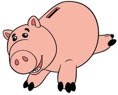 a pink pig laying on its back with one eye open and the other half closed