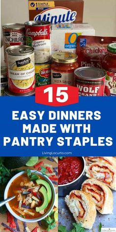 an image of easy dinner made with pantry staples