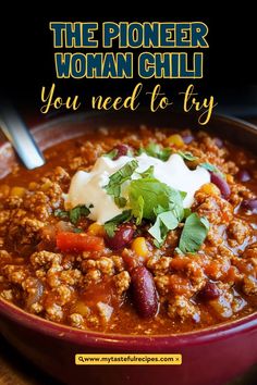 Crockpot Chili Pioneer Woman, Best Crock Pot Chili Recipe Award Winning, Pioneer Woman’s Chili Recipe, Most Popular Chili Recipe, Treager Chili Recipe, Best Chili With Beans, Chile Recipes Crockpot, Old Fashioned Chili Recipe Crock Pot, Chili For 40 People