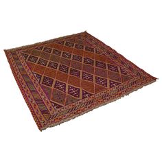 This is an antique Gazak rug. A Middle Eastern, nomadic tribal woven decorative carpet, dating to the late 19th century, circa 1900. Great colour and of near-square size at 119cm x 131cm (46.75" x 51.5") Displaying a desirable aged patina with minimal fading and in good original order Wonderfully decorated with bold diamond geometric patterns, a hallmark of the nomadic Gazak rug Tightly woven in durable wools and kilim, this attractive rug is well suited to the entrance hall Bright colour palett Green Diamonds, Color Palette Bright, Checkerboard Pattern, Green Diamond, Entrance Hall, Deep Pink, Rugs And Carpet, Middle Eastern, Halle