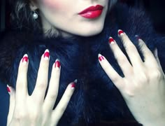 1950s Manicure, 1930s Nails, 1930s Manicure, 1950s Red Nails, 1960s Nails, 1930s Editorial Makeup, 1950s Nails