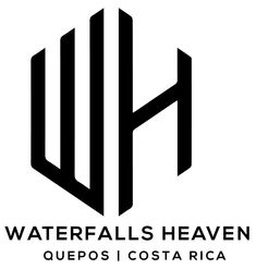 the logo for water falls heaven quepos costa rica