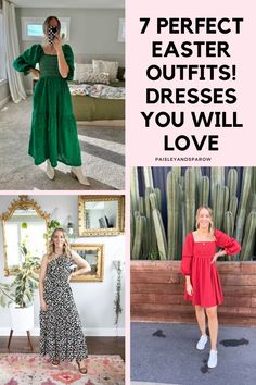 Here are 7 great dresses that make a perfect easter outfit! These beautiful dresses will take you right into the summer months. Festive Holiday Outfits, Latest Summer Fashion, Dress For Everyday, Stylish Shorts, Elegant Evening Gowns, Breezy Dress, Food Party, Warm Weather Outfits, Evening Gowns Elegant