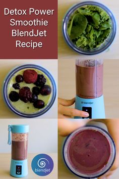 DETOX POWER SMOOTHIE #BlendJetRecipe: Looking for a quick way to boost your vegetable intake for the day? This Detox Power Smoothie is not only packed full of healthy ingredients, it is also delicious! Make it on the go with your #BlendJet Portable Blender! Mini Blender Recipes, Portable Blender Recipes, Ninja Portable Blender Recipes, Smoothie Detox Diet, Best Smoothies For Pregnancy, Detox Breakfast, Homemade Detox Drinks