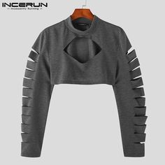 SPECIFICATIONS Brand Name: INCERUN Applicable Scene: CASUAL Sleeve Length(cm): Full Applicable Season: Spring and Summer Style: Casual Origin: Mainland China CN: Guangdong Material: POLYESTER Collar: O-Neck Sleeve Style: Regular Hooded: No Fabric Type: Broadcloth Gender: MEN Pattern Type: Solid Craft of Weaving: Knit Tops Type: TEES Item Type: tops Place Of Origin: China (mainland) Color: Black,Grey Size: S,M,L,XL,2XL,3XL,4XL,5XL,Plus Size Size:S,M,L,XL,2XL,3XL,4XL,5XLFabric Material:100%PolyesterColor:Black,GreySuitable Type:FitStyle:BasicsOccasion:LeisurePattern:Hollow outThickness:ModerationProduct Description:Men's hollow out long sleeve tops.Label: YesModel Size:MPackage Included:1 * Tops Please note:Thanks to your understanding, the size may be 2 cm / 1 inch inaccurate due to manual Romper Suit, Selling Prints, Casual Party, New Man, Haiti, Workout Tops, American Style, Sleeve Styles, Knit Top