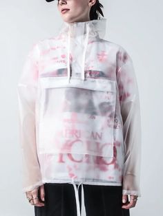 Size Information Model Show Spring Nylon Hooded Hoodie, Raincoat Outfit, Patrick Bateman, Inside Of Me, My M, Future Clothes, People Clothes, Cyberpunk Fashion, Skin Hair