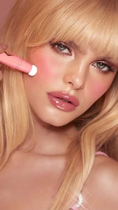 Charlotte Tilbury Pillow Talk, Maquillage On Fleek, Cheek Makeup, Skin Model, Blush Beauty, Magical Makeup, Liquid Blush