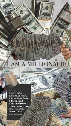 I Am A Millionaire, Wealth Vision Board, Vision Board Themes, Money Vision Board, Vision Board Wallpaper, Manifesting Vision Board, Vision Board Images, Vision Board Photos, Dream Vision Board