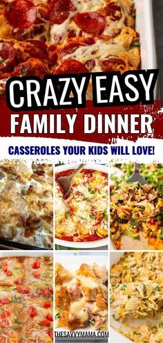 Easiest Family Dinner, Healthy Dinner Recipes For Family Casserole, Easy Dinner Recipes For Four People, 5 Ingredient Casserole Recipes, Fast Supper Ideas, Quick Simple Dinners, Easy Dinner For A Crowd, Fast Dinner Recipes Quick Meals, Big Family Dinner Ideas