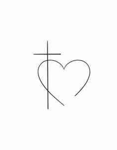 a heart with a cross in the middle