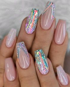 Bachelorette Party Nails, Bachelorette Nails, Work Nails, Simple Nail Art Designs, Party Nails, Nails Polish, Nail Designs Glitter, Sparkly Nails