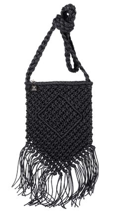 Hand Knitted Macrame Crossbody Bag with 100% cotton macrame, featuring unique bohemian style knots. Our compact Macrame Bag is the perfect Everyday Bag for strolling around town, chilling at festivals, or going out for date night! It is sure to be the one you turn to when you need to be light and stylish! Features: Women's crossbody bag 1 zip closure compartment Size: 7.5"W x 10.5"H x 0.5"DExterior: CottonInterior: Polyester LiningColors: Ivory, Black Macrame Crossbody Bag, Macrame Tas, One Day Sale, Boho Macrame, Macrame Bag, Be The One, Charming Charlie, Womens Crossbody Bag, Style Gift