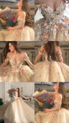 Debut Gowns, Pretty Quinceanera Dresses, Quince Dress, Fotografi Vintage, Tulle Sleeves, Dream Wedding Ideas Dresses, Pretty Prom Dresses, Fairytale Dress