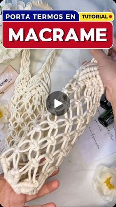 the video shows how to make macrame