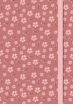 two pink flowers are on the same wallpaper