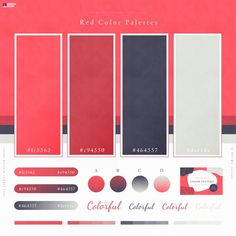 the red color palettes are all different colors