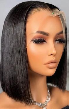 Length: 8-10 Inch Color: #1B Natural Black Texture: Straight Weight: 130-150g Cap Construction: 13*6 Lace Front Wig Lace Material: Swiss Lace Density: 150% Feature: 1. Use swiss lace, good quality.3. 13*6 Lace front hair is soft and smooth, it can be rinsed or dyed into a beautiful color. 2. Pre-plucked hairline more realistic looking Cap Size: Medium Size Straight Bob Wig, Luxury Hair Extensions, Front Hair, Black Texture, Straight Bob, Wig Lace, Lace Material, Luxury Hair, Bob Wig